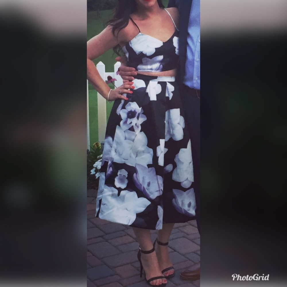2 piece floral dress